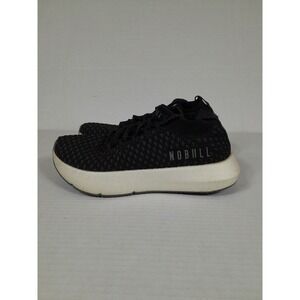 NOBULL Unisex Sz 7 M 8.5 W Black Gum Mesh Lace-Up Runner Sneakers Shoes Used